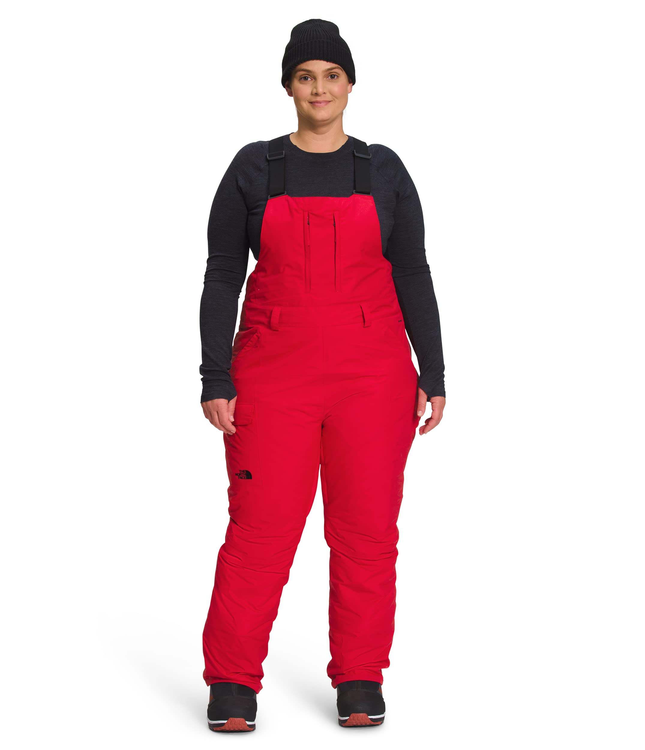 THE NORTH FACE Women's Plus Freedom Insulated Bib, TNF Red, 3X Short
