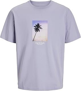 جاك اند جونز تي شيرت كلاسيكي باكمام قصيرة ورقبة دائرية بدون طوق للرجال من جورفيستربرو (عبوة من قطعة واحدة)