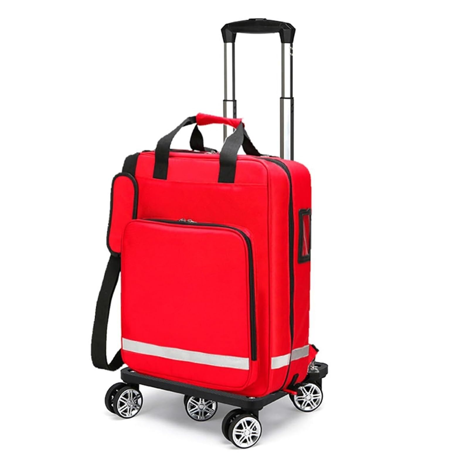 Botiquín de Primeros Auxilios con Ruedas y Carrito Extraíble - Kit Médico Portátil Multiusos para Familia, Camping, Festivales y Emergencias (Gran Capacidad)