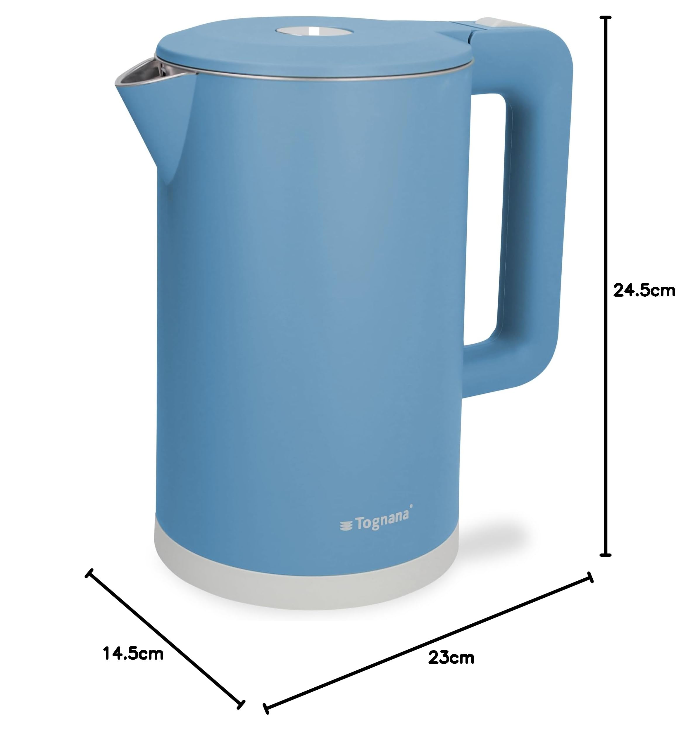 Tognana Iridea czajnik 1,7 l, tworzywo sztuczne, stal nierdzewna, papier cukrowy