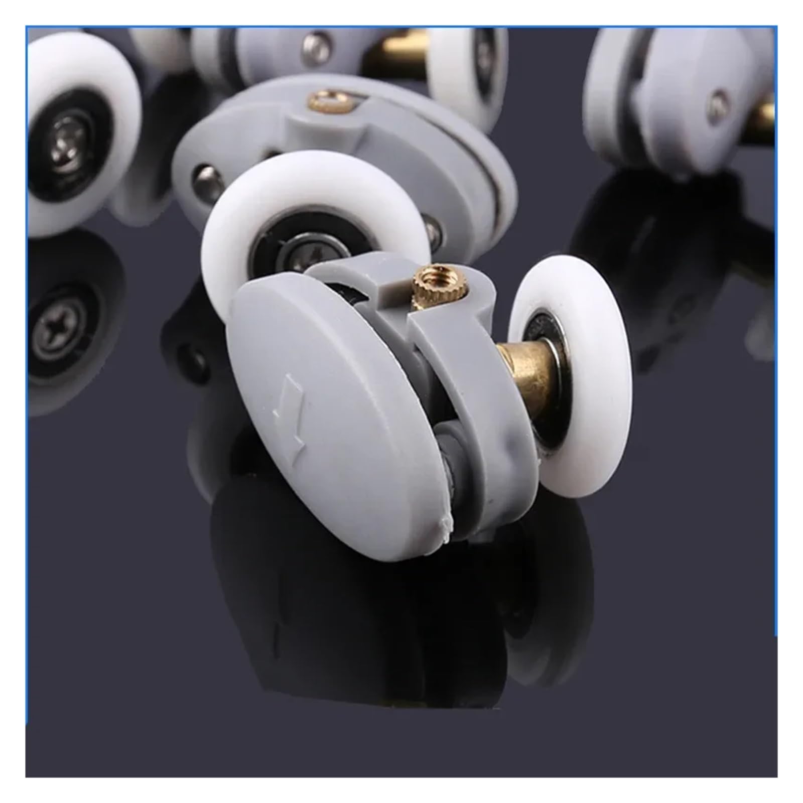 4/8 stücke Oval 23mm 25mm Nylon Einzelnen Pop Up Pulley Runner Rad Duschkabine Glasschiebetür Rollen Für Schiebetüren aus Glas(8pcs,25mm)