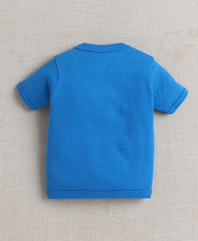 BUMZEE Baby Boys Cotton Pack of 3 Front Open Jablas Half Sleeves Blue & White - 0-3 Months (Peb10534B-blu) - Image 5 thumbnail