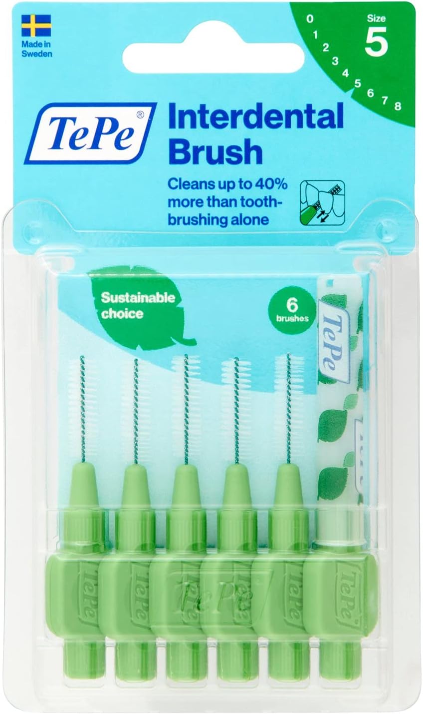 TePe Pack of 6 Interdental Brushes, Grey, 0.8 mm, Set of 3. Amazon.co.uk Health & Personal Care