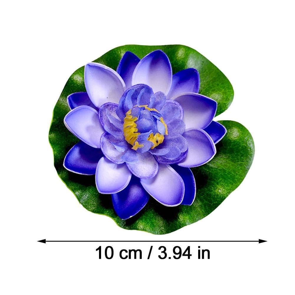 10 cm fiore artificiale galleggiante pianta finta realistica paesaggio ninfea per laghetto micro decorazione giardino