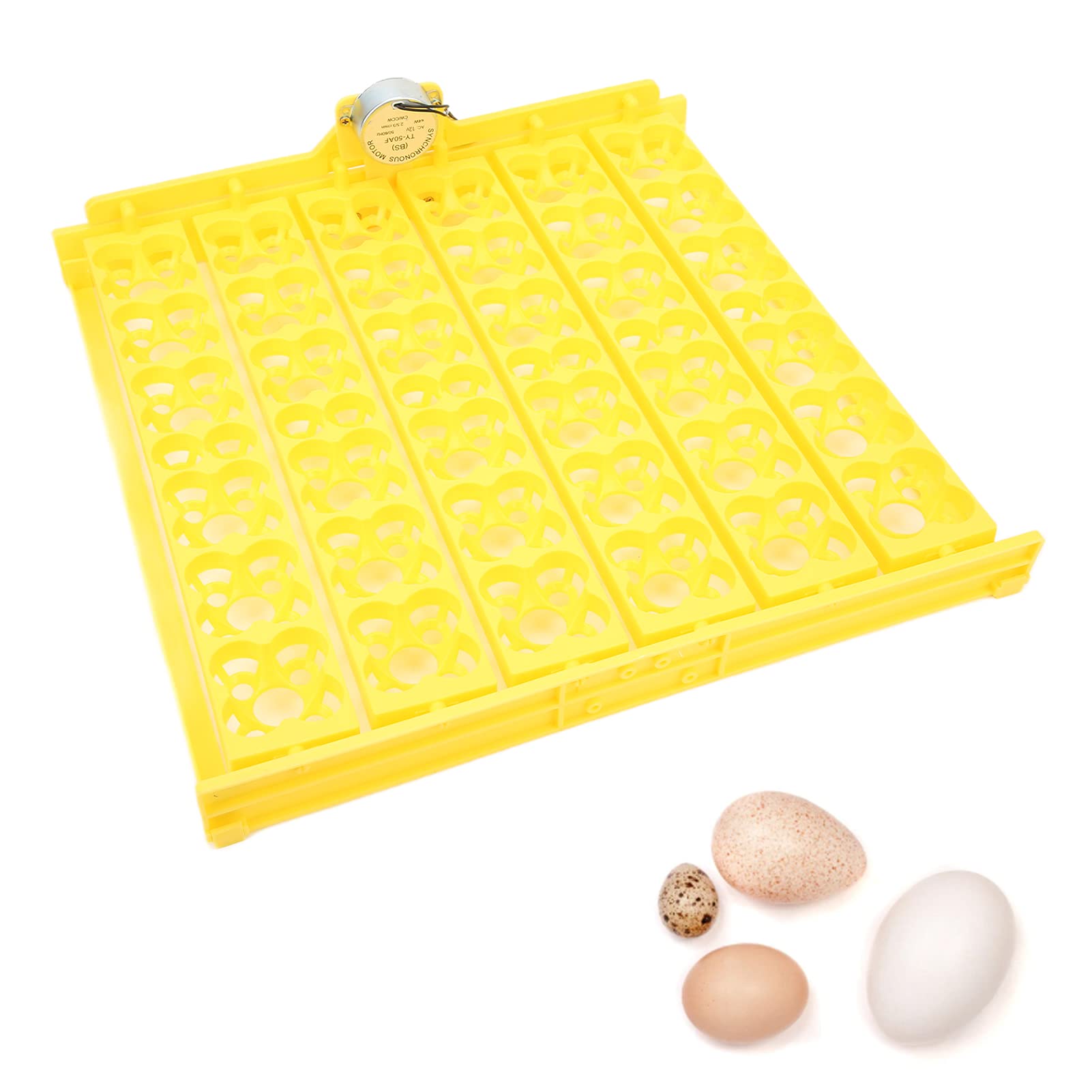 Incubator Egg Tray, Automatic Egg Turning Tray Mini Incubator Hatcher Automatic Egg Turning Tray Tool Egg Turner with Motor for Chicken Duck Quail Egg[12V]