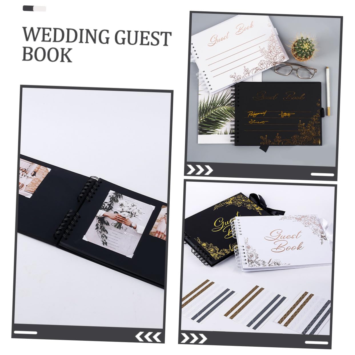 Gadpiparty Gästebuch für Hochzeitsfeier Album Fotobuch zum Festhalten von Erinnerungen Unterschriftenbuch für Hochzeit