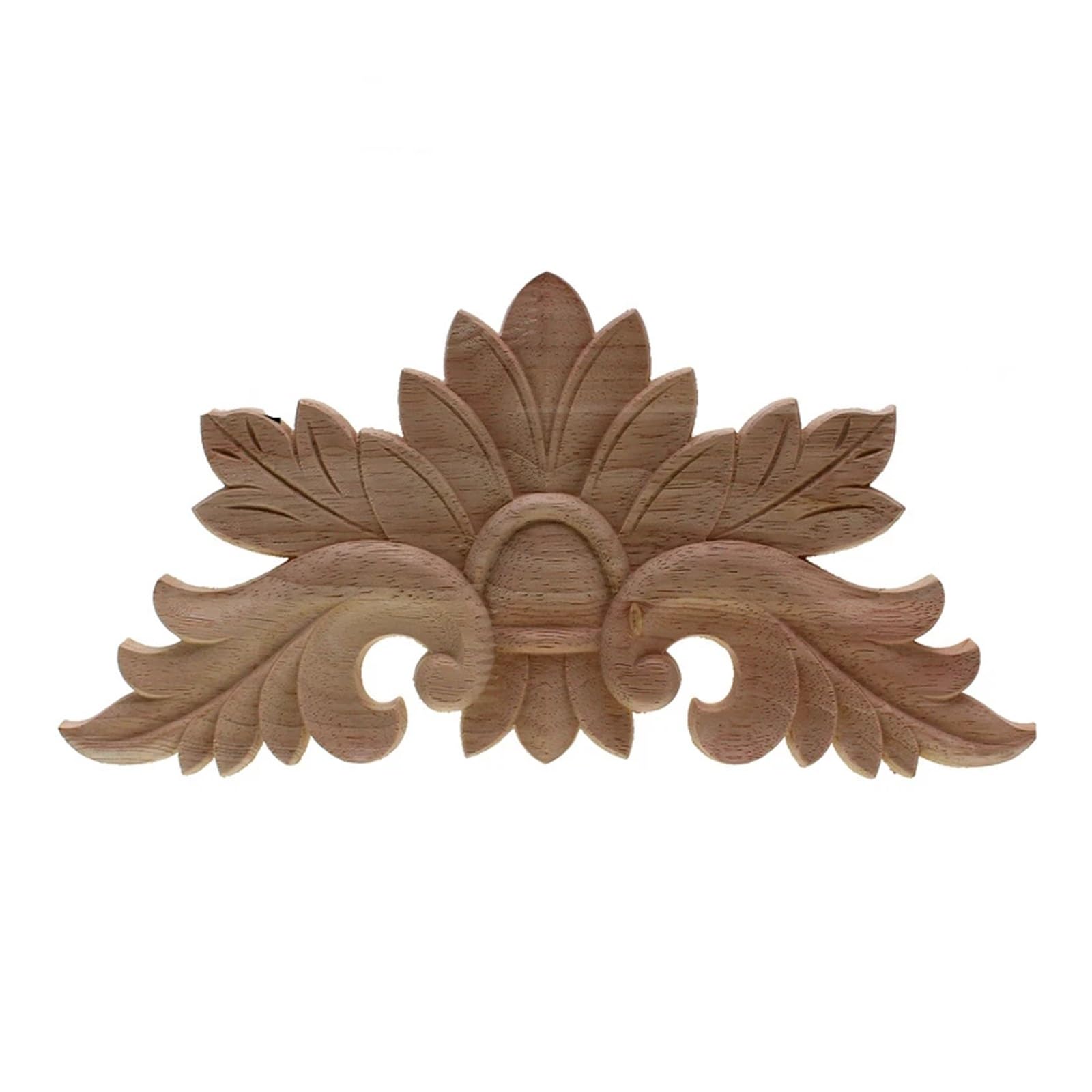Applique en bois sculpté feuille ornementale de 30 cm pour meuble de prestige