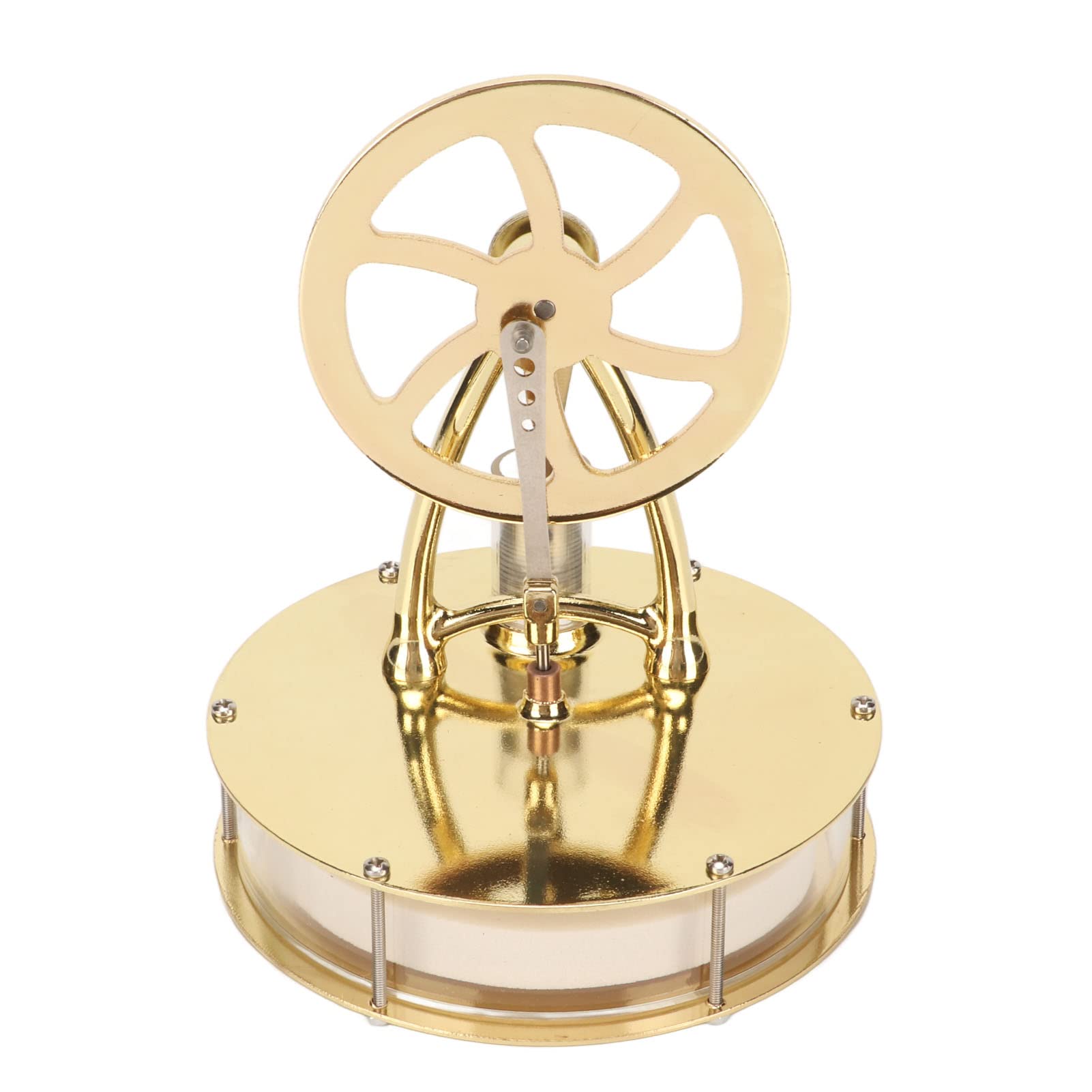 Lybunair Stirling Engine Motor Type Gold Simple Use Low Noise Scientific Physical Type Science Experiment Craft