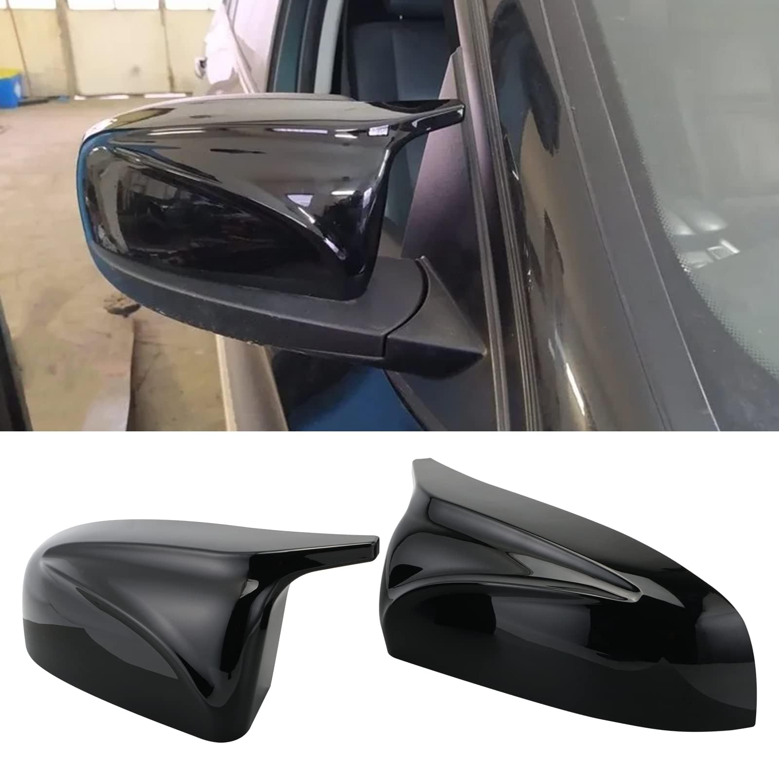 Carcasas Espejos Retrovisores para BMW X5 X6 E70 E71 2008-2012,Coche Cubierta Espejo Retrovisor Lateral Tapa Piezas Exteriores