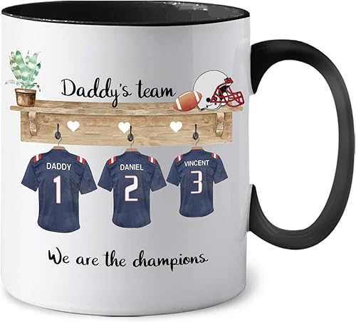Regalos para papá de hija e hijo, regalo personalizado para el Día del Padre, impresiones de tazas de fútbol, béisbol y baloncesto, regalos disponible en Yaxa Colombia