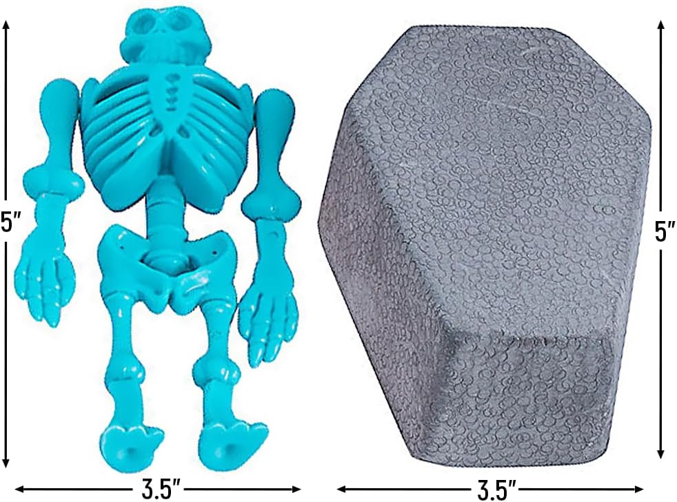 Fun Express Dig It Up! Halloween Skeleton Coffins 6 Pieces