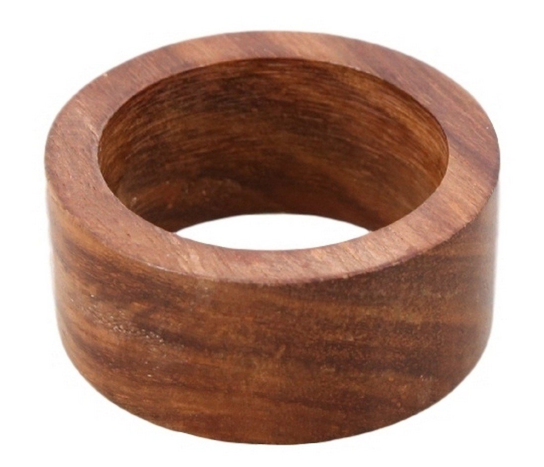 Set of 6 Handcrafted Dinner Dining Table Decorations Wooden Napkin Rings for Party Decor 1