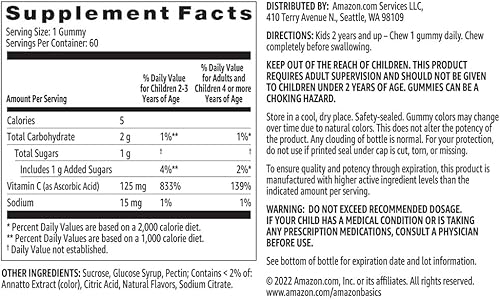 Vista 5 de Yaxa Brand – Solimo Vitamina C 125 mg, 60 gomas, suministro de 2 meses
