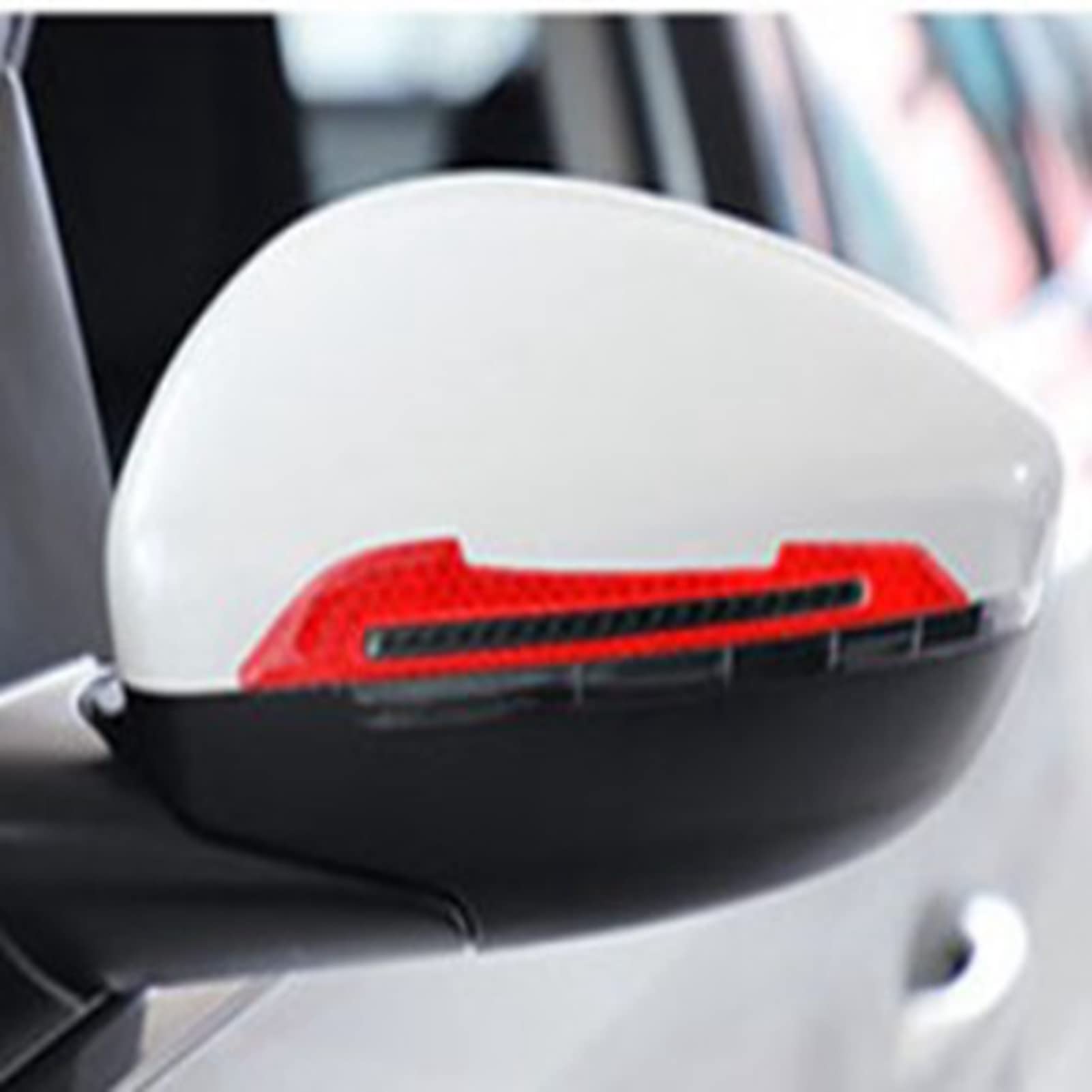 2 Stuks Rode Reflecterende Stickers voor Auto-achteruitkijkspiegel en Bumpers