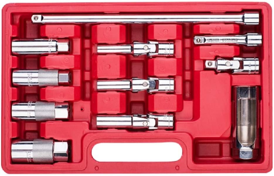 Cal-Hawk 11pc Spark Glow Plug Socket Set Oxygen Sensor Professional Mechanics Tool Kit