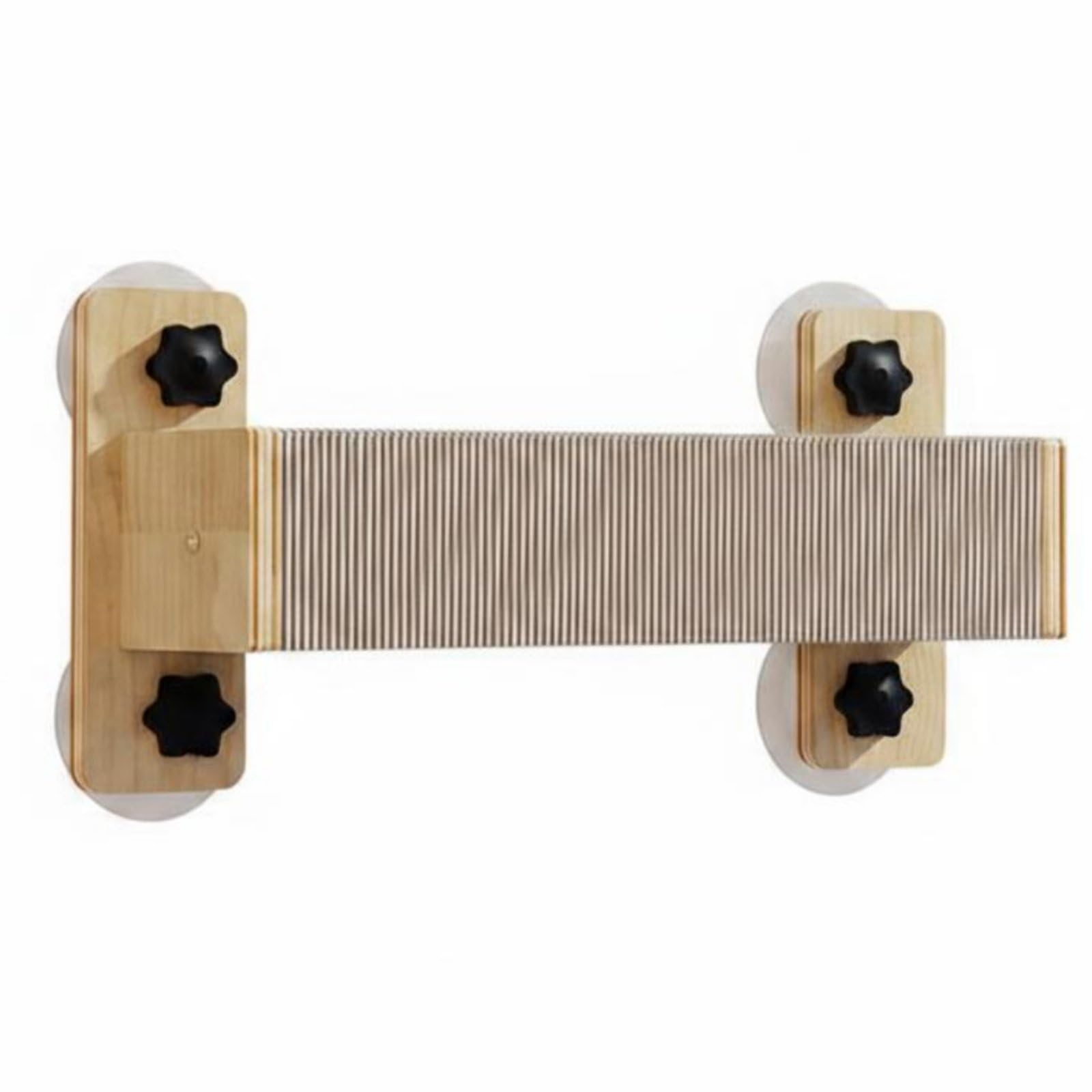 Tiragraffi per Gatti Amaca da Finestra Perch Piattaforma con Ventose Forte Aderenze Struttura in Legno Superficie in Cartone Salvaspazio Adatta per, Legno, Colonna Tiragraffi A Ventosa Lunga