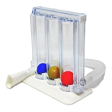 Wonder Care - Deep Breathing Lung Exerciser - Inspirometer - Washable & Hygienic for Adults, White, Pack of 1.