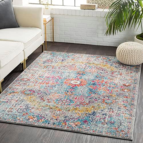 Artistic Weavers Odelia Vintage Bohemian Area Rug,3'11" x 5'7",Aqua