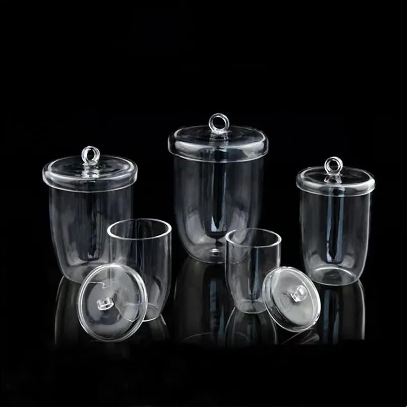 Crisol de vidrio de cuarzo de laboratorio, 1 Uds., con cubierta, alta pureza y resistencia a altas temperaturas, 10/20/30/50/100/150/200/250/300ml(250ml)