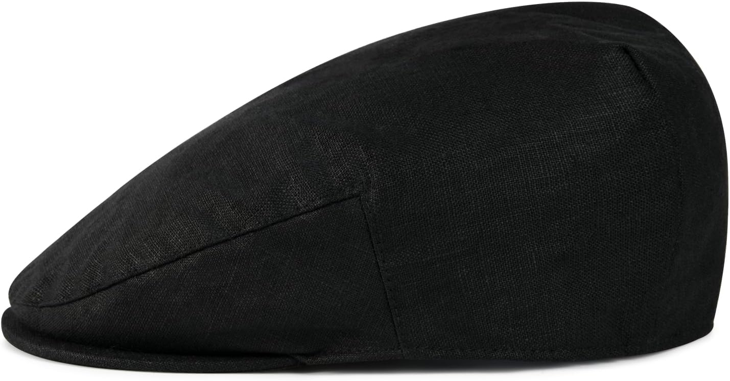 BOTVELA Men Linen Flat Ivy Breathable Summer Newsboy Hat - Image 2