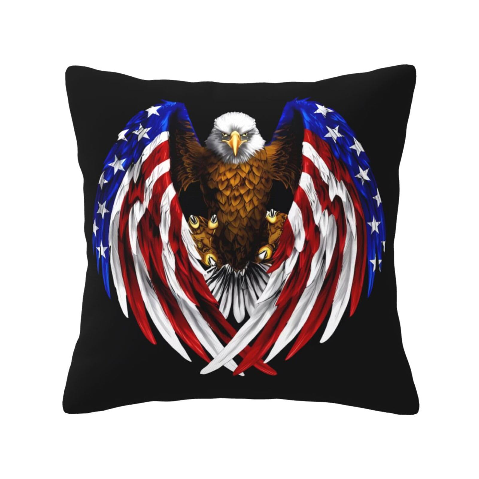 SXZVVBN USA Flag Patriotic EagleDecorative Square Sofa Cushion Covers