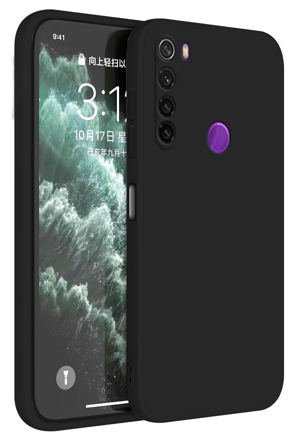 Topme Etui na telefon do Redmi Note 8 / Note 8 2021 (6,3 cala), silikonowe etui ochronne TPU, czarne
