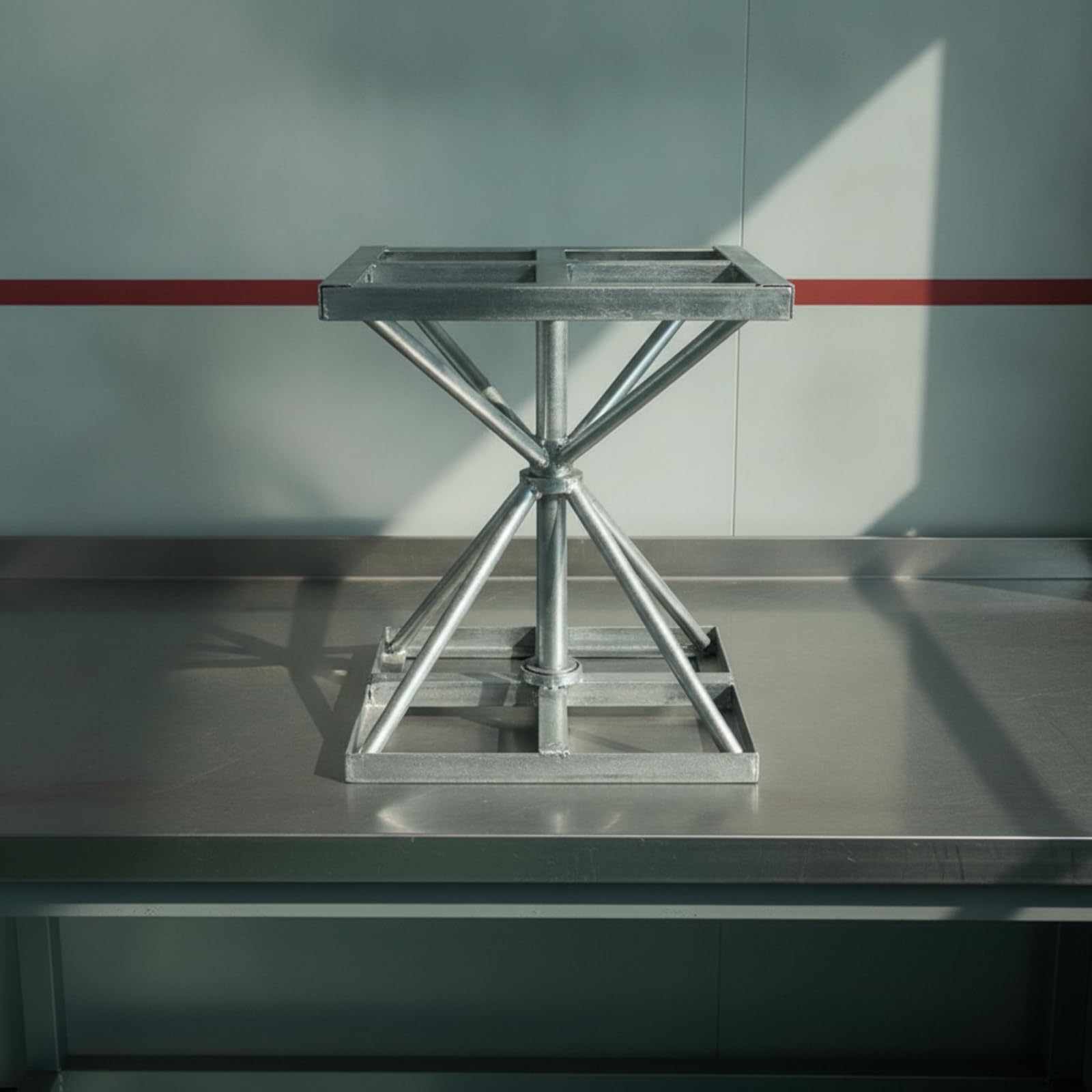 Piatto Girevole Quadrato Supporto Alta Capacità di Carico Piattaforma per Artigiani, Officina , Doppio Piano Quadrato 50 50 60 Doppio Asse