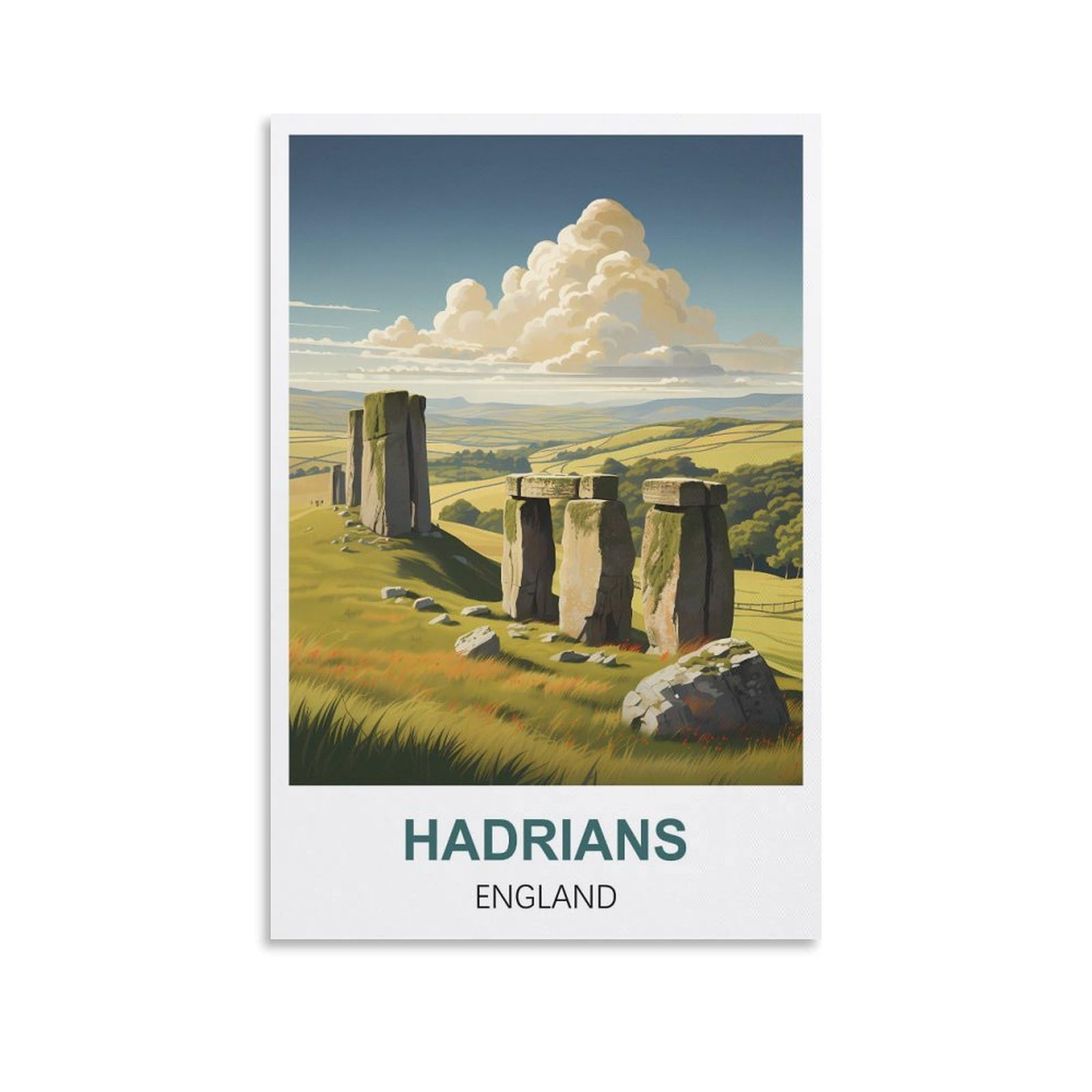 EZMLFA 5D Diamond Painting Kits,Hadrians England Diamond Art Kits Adults, Create Your Own Diamond Painting Full Drill Gifts for Home Decor 40x50cm