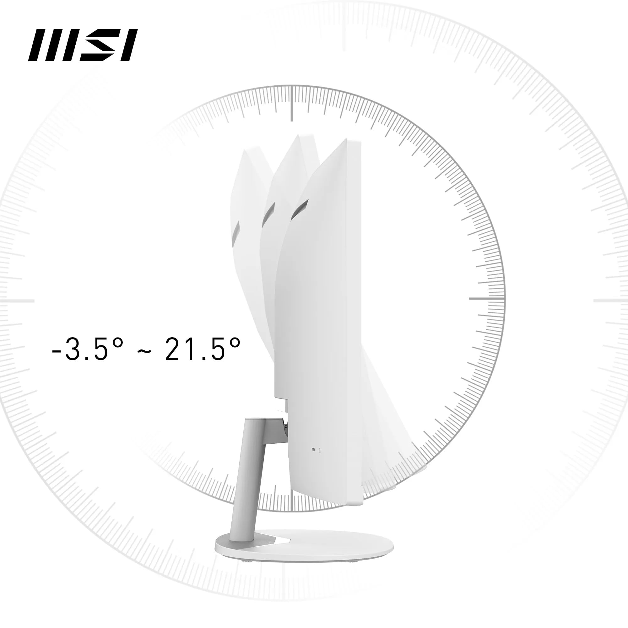 MSI Pro MP341CQW Écran Bureautique Incurvé 34" UWQHD - Dalle VA 1500R, 3440x1440, 100Hz, 1 ms, Confort Oculaire, Contraste 3000:1, 21:9, Haut-Parleurs Intégrés, DP 1.2a, HDMI 2.0b - Blanc