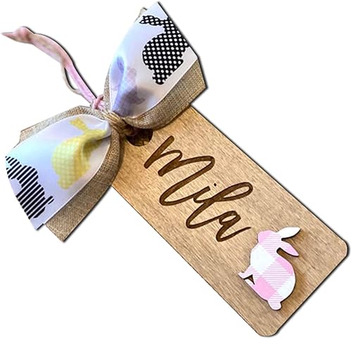 Miniatura 2 de Etiqueta para cesta de Pascua, etiqueta personalizada con nombre de tarjeta de lugar de Pascua, colgante de nombre de cesta de Pascua, decoración de