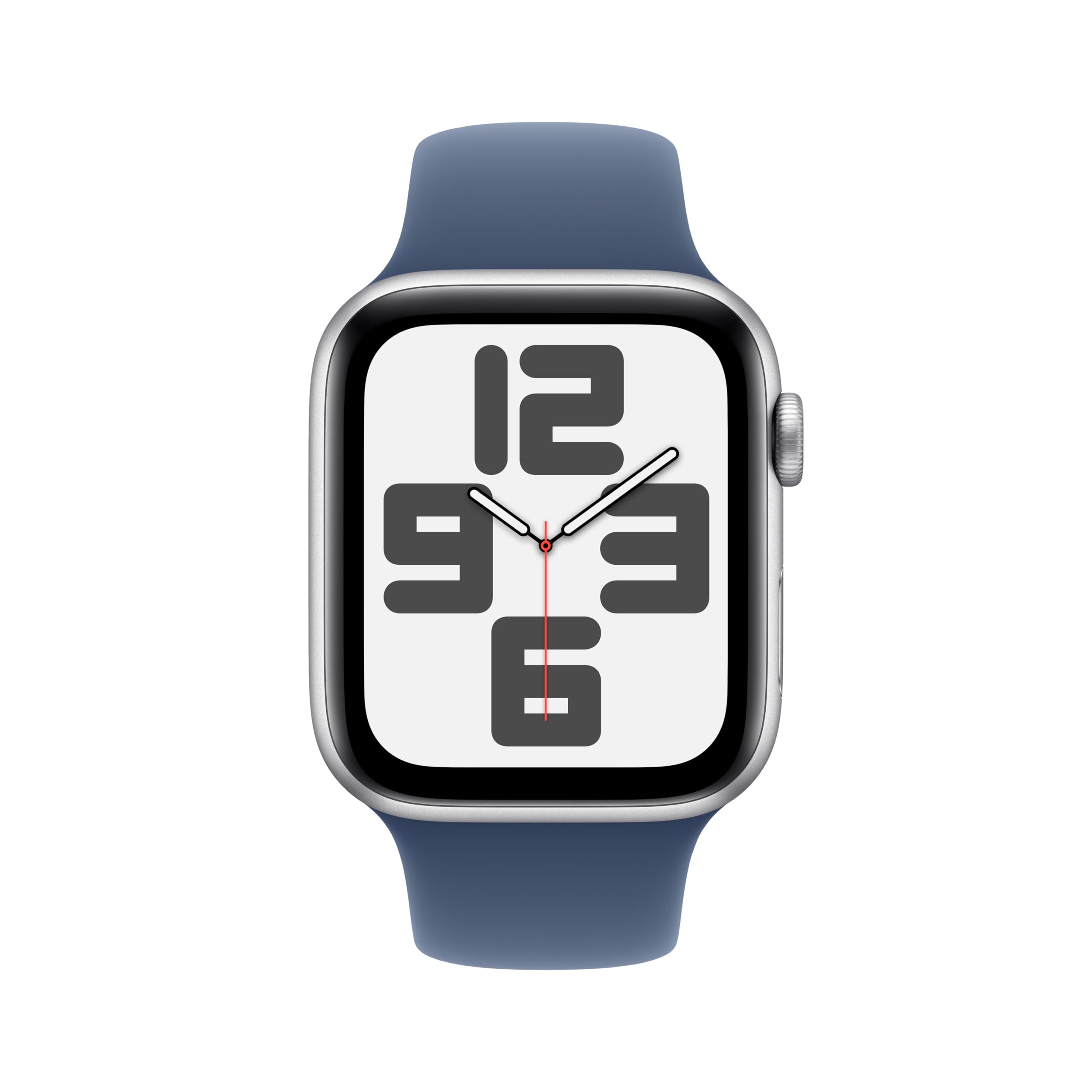 Apple Watch SE (2ª gen.) GPS + Cellular 44 mm Smartwatch con cassa in alluminio Argento e Cinturino Sport Denim - S/M. Tracker per il fitness e il sonno, app Battito, Rilevamento incidenti