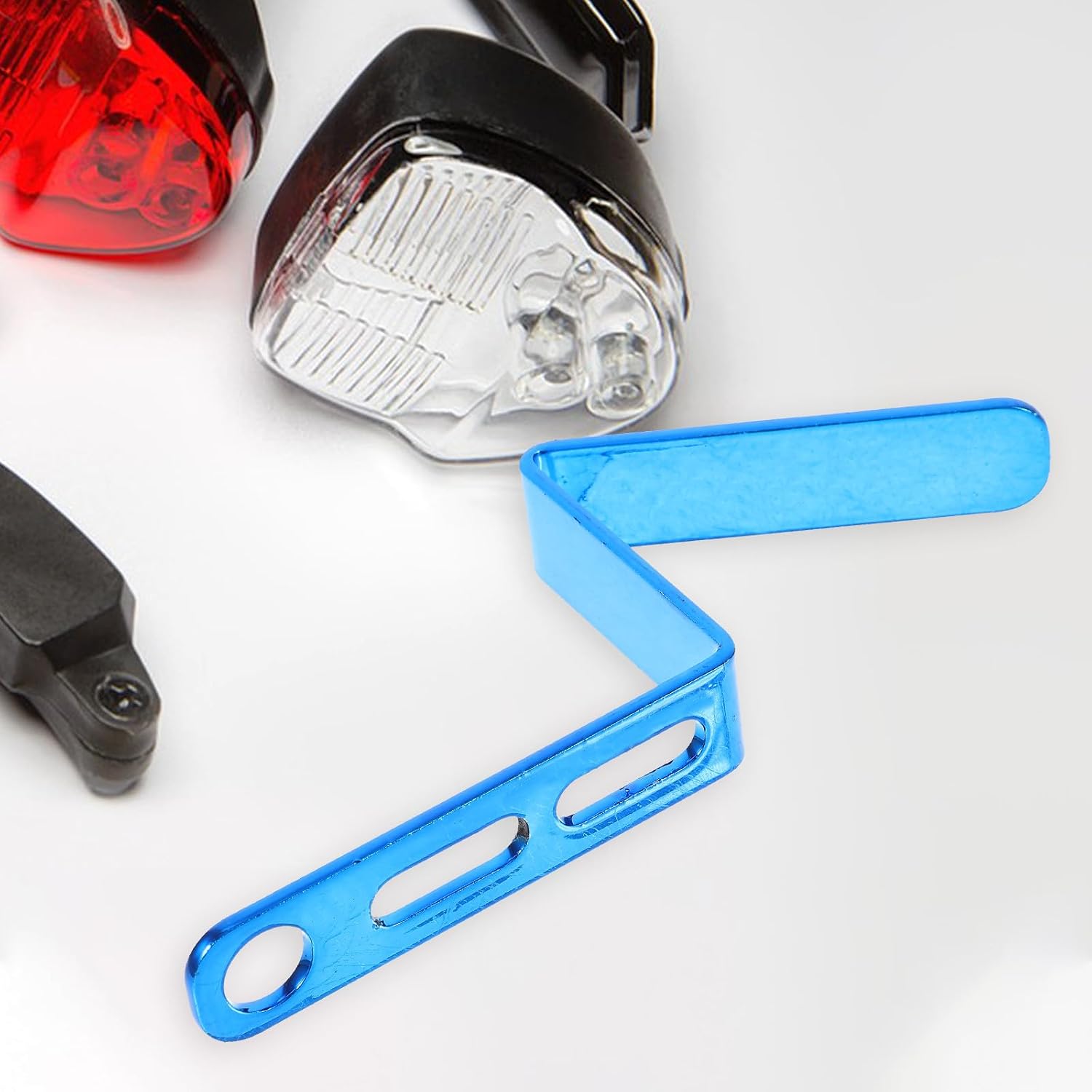 Universal Motorbike Extension Hook Bracket Made of High Toughness Aluminium Alloy Compatible with Most Motorcycles and Electric Cars for Secure Mounting