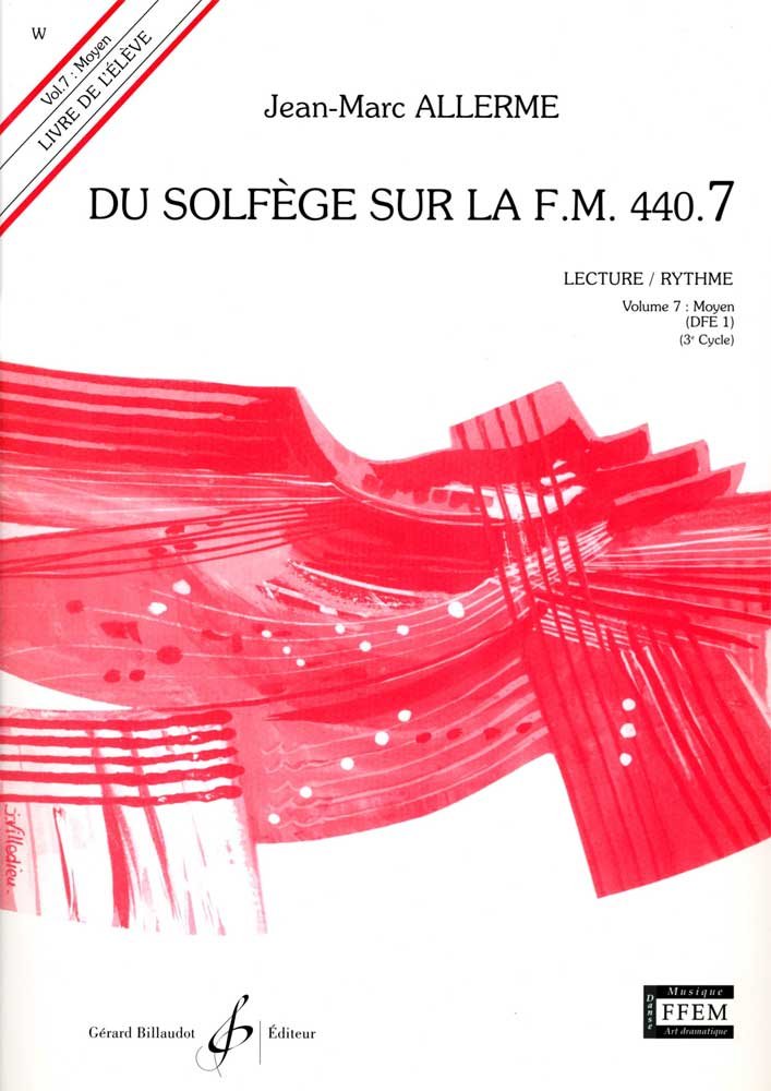 Du Solfege Sur la F.M. 440.7 Lecture/Rythme Eleve Livre Seul Allerme, JeanMarc Amazon