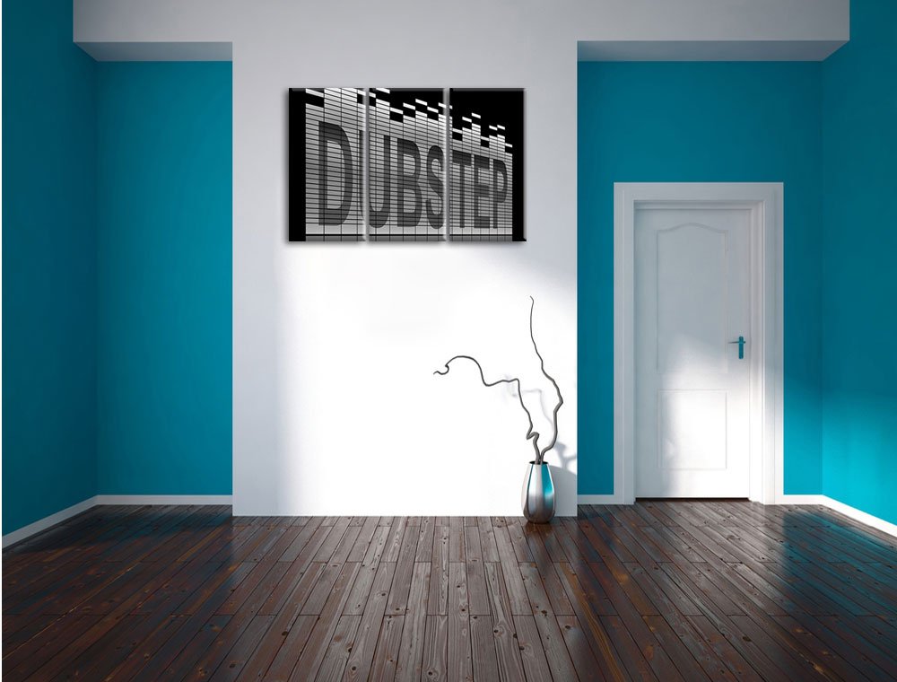 Pixxprint Dubstep, Electro Musica Stampa su tela 3 parti artistica murale