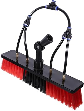Water Flow Cleaning Brush Head 13x3.7x2.6 Inch Plastic Steel