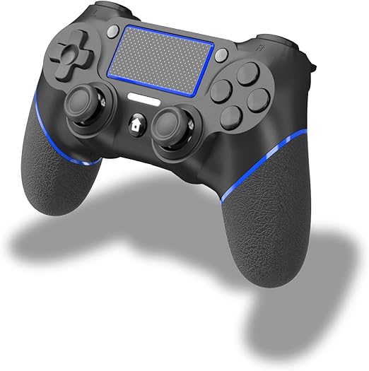 Amazon Sanyee Ps4 コントローラー Bluetooth5 0接続 600mah Hd振動機能 重力感応 ゲームパット イヤホンジャック ジャイロセンサー Ps4対応 充電ケーブル付き 日本語取扱説明書 青 コントローラー ハンドル ジョイスティック