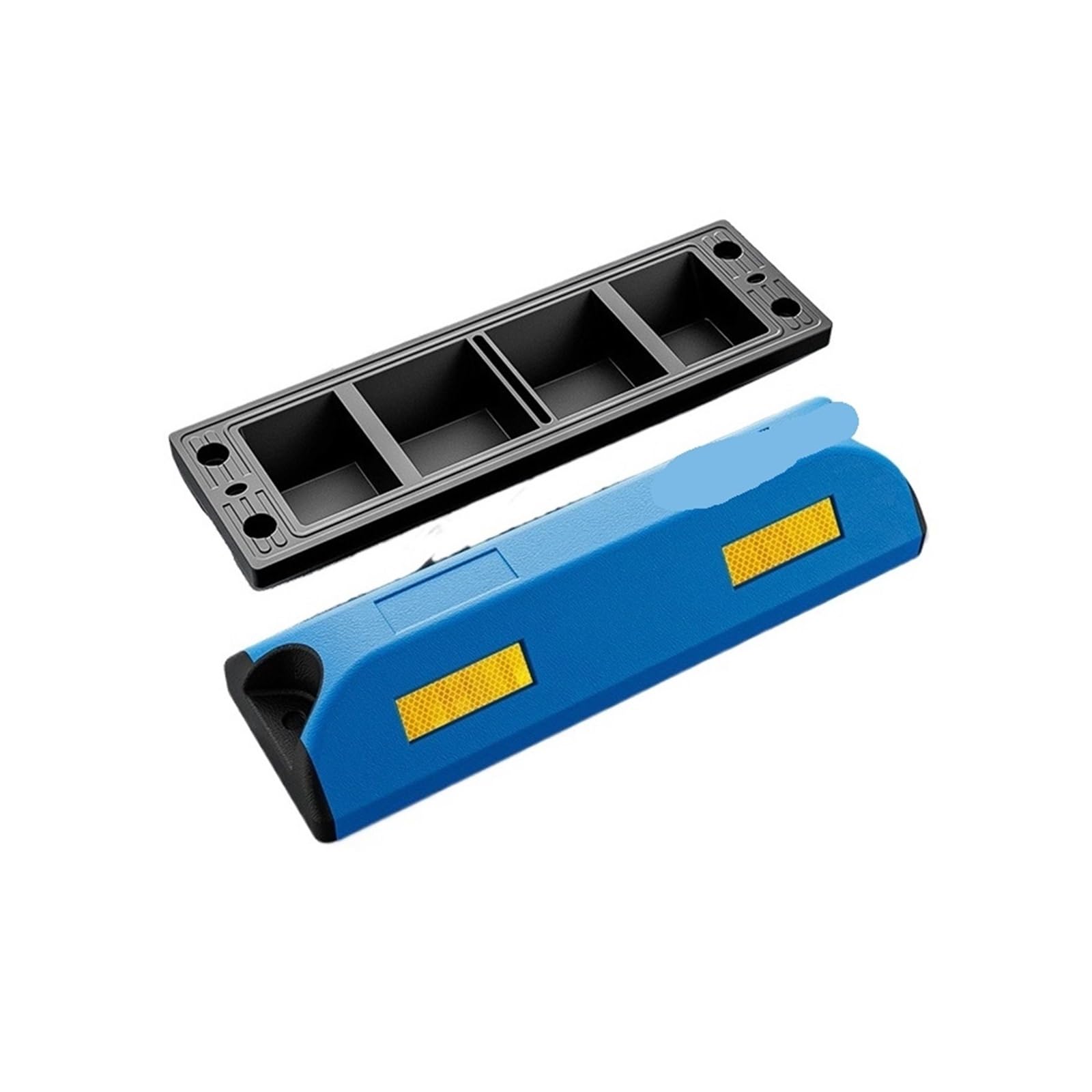 calzos para ruedas de coche, Tope de goma for neumáticos vehículos, ideal for garajes y entradas, multicolor(Blue)