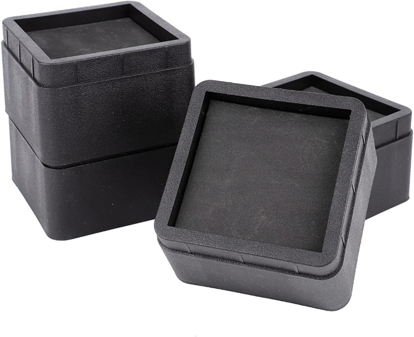 4 Pack Stackable Bed Risers, 2 Inch Furniture Lifts with Large Bearing Capacity for Bed, Chair, and Sofa Legs, Floor Protectors