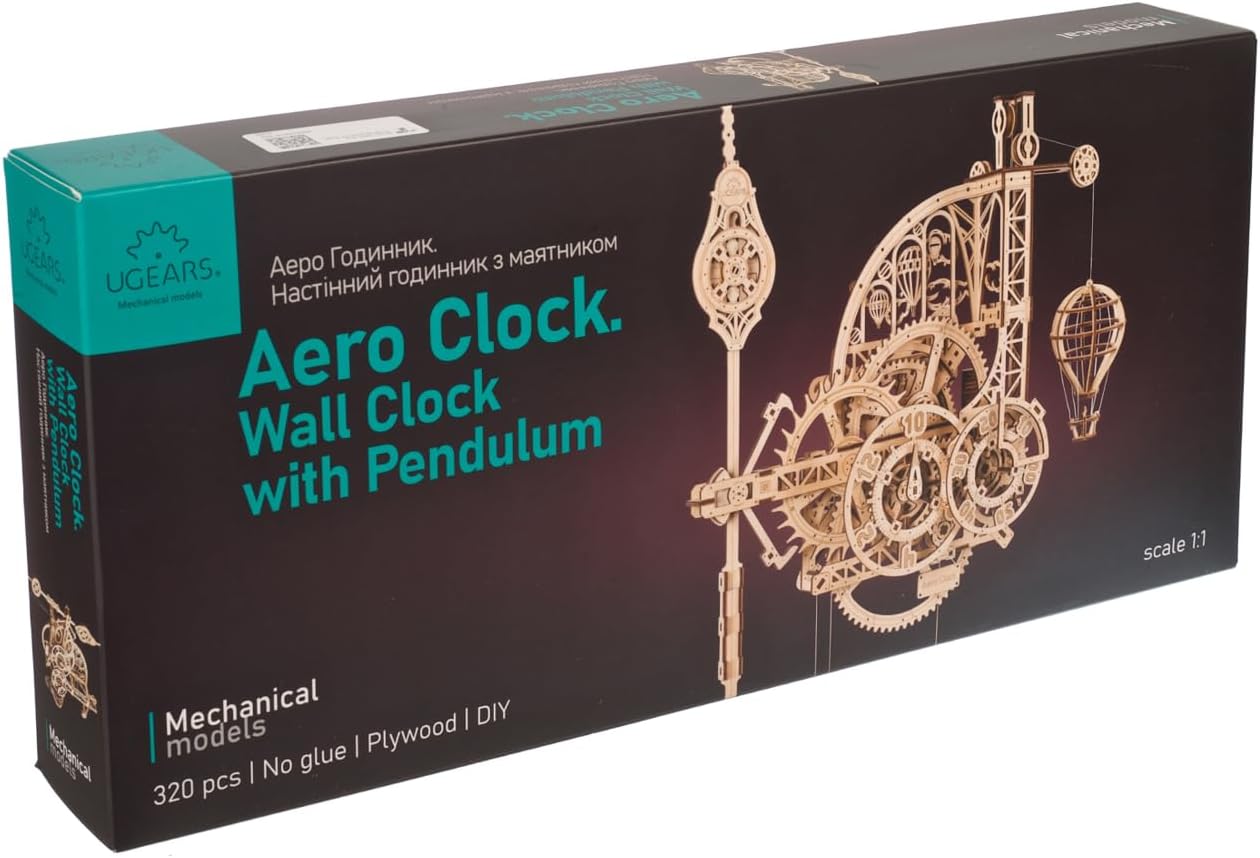 UGEARS Aero Clock, Model Kit, 3D Puzzle