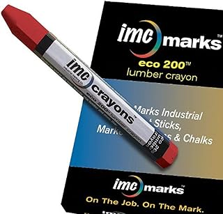 IMC Marks Heavy Duty Lead-Free Non-Toxic Hex Shape Eco Lumber 200 Crayon, Red (Pack of 12)