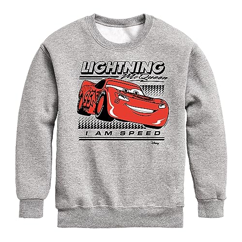 Disney - Cars - Lightning McQueen I Am Speed - Toddler & Youth Crewneck Fleece Sweatshirt - Size 2T Athletic Heather