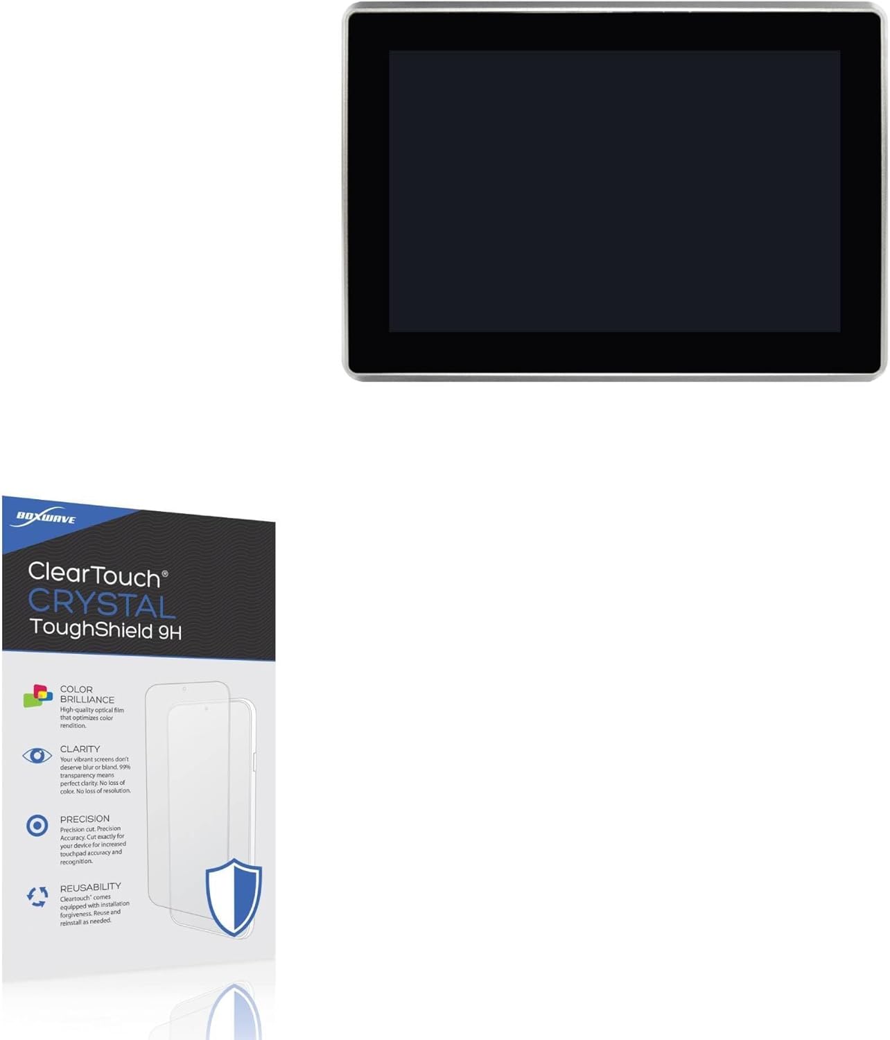 BoxWave Screen Protector Compatible With BSI Computer HPC101SC-FP1900B - ClearTouch Crystal ToughShield 9H (2-Pack), Clear 9H Tough Flexible Film Screen Protector