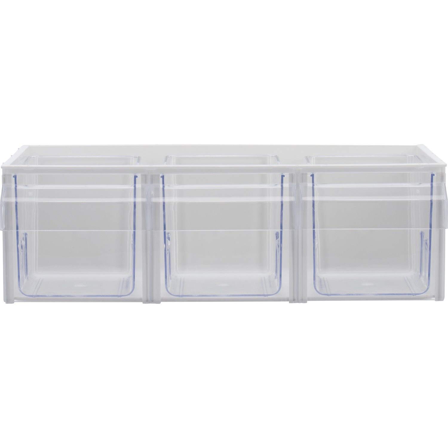 Westmark Contenitore a cassetti, 3 cassetti, Capacità: 1 l l'uno, Plastica, Milano, Trasparente/Bianco, 76072240