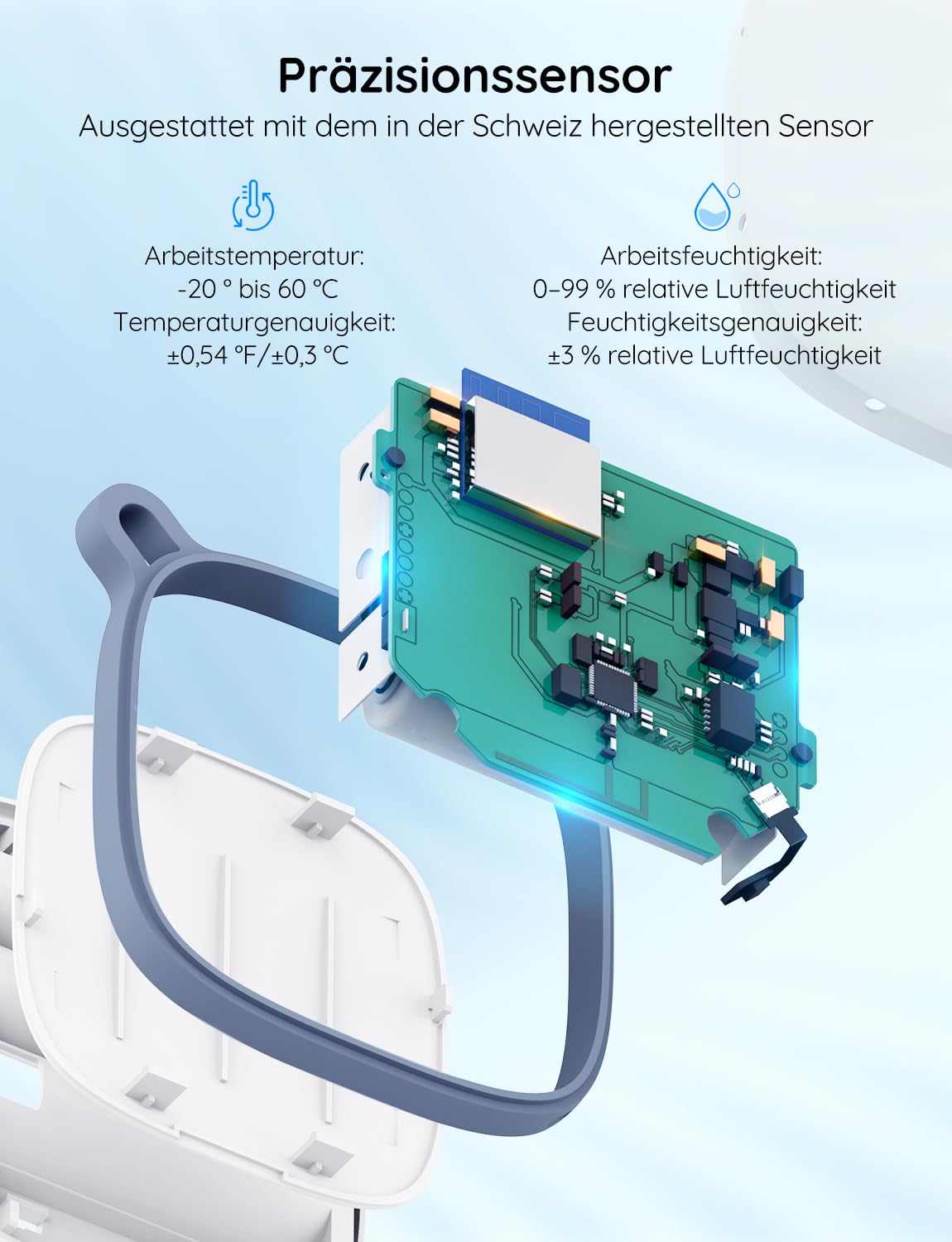 Govee Termometro WiFi, igrometro interno, confezione da 2, misuratore di temperatura e umidità con app di notifica e memorizzazione dei dati, adatto per serre, cantina