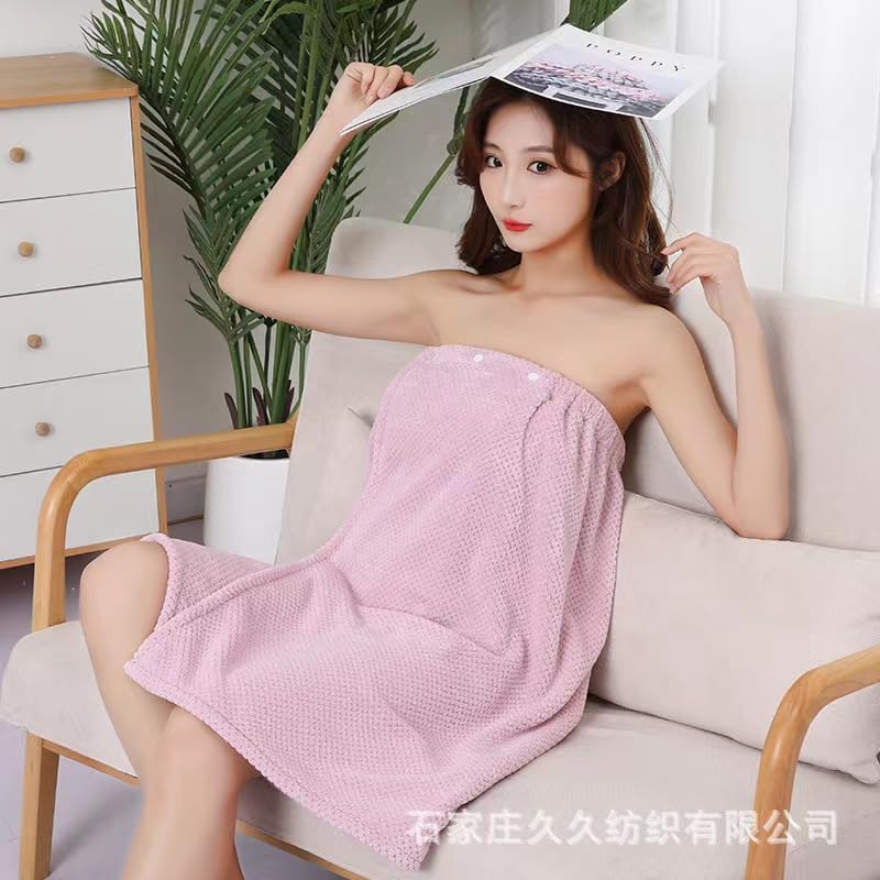 Miniatura 9 de Toalla de baño para mujer, toalla de baño portátil, toalla de baño ajustable para mujer (tamaño grande, rosa y morado)