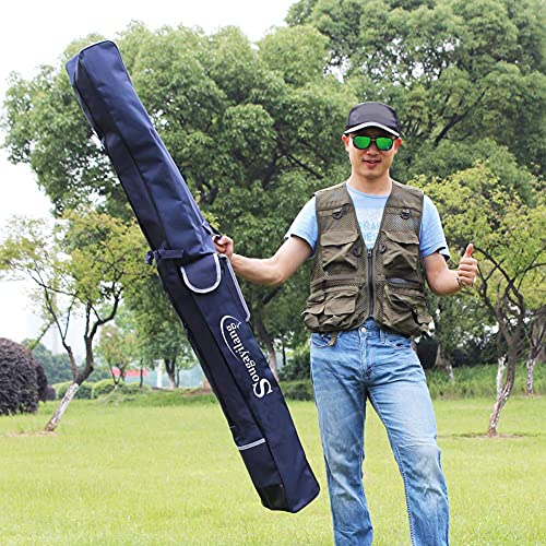 Sougayilang Folding Fishing Rod Case Organizer Pole Storage Bag Rod Reel Tackle Carrier Fishing Rod Bag Fishing Case-160Cm/63In #TOP5