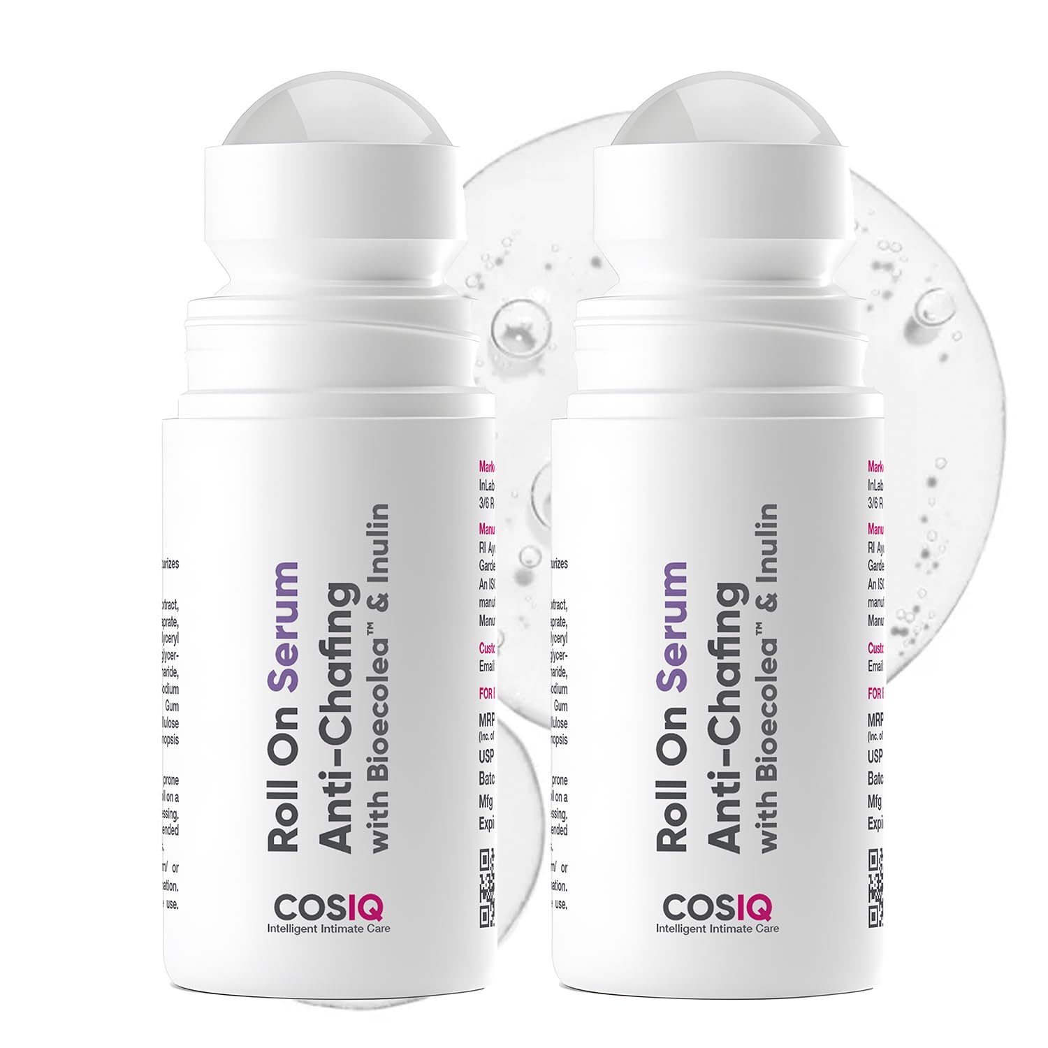 Cos-IQ Anti-Chafing Roll-On Serum with Inulin, 40ml Pack of 2 | With Bioecolea, Soothes Inner-Thigh Rash, Prevents Sweat Odour & Irritation, Sweat-Resistant, Unisex-image-23