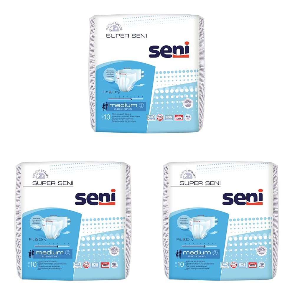Seni Breathable Adult Diapers - 10 Pieces (Medium) (Pack of 3) (B0CWRCZRNN) Amazon Price History, Amazon Price Tracker