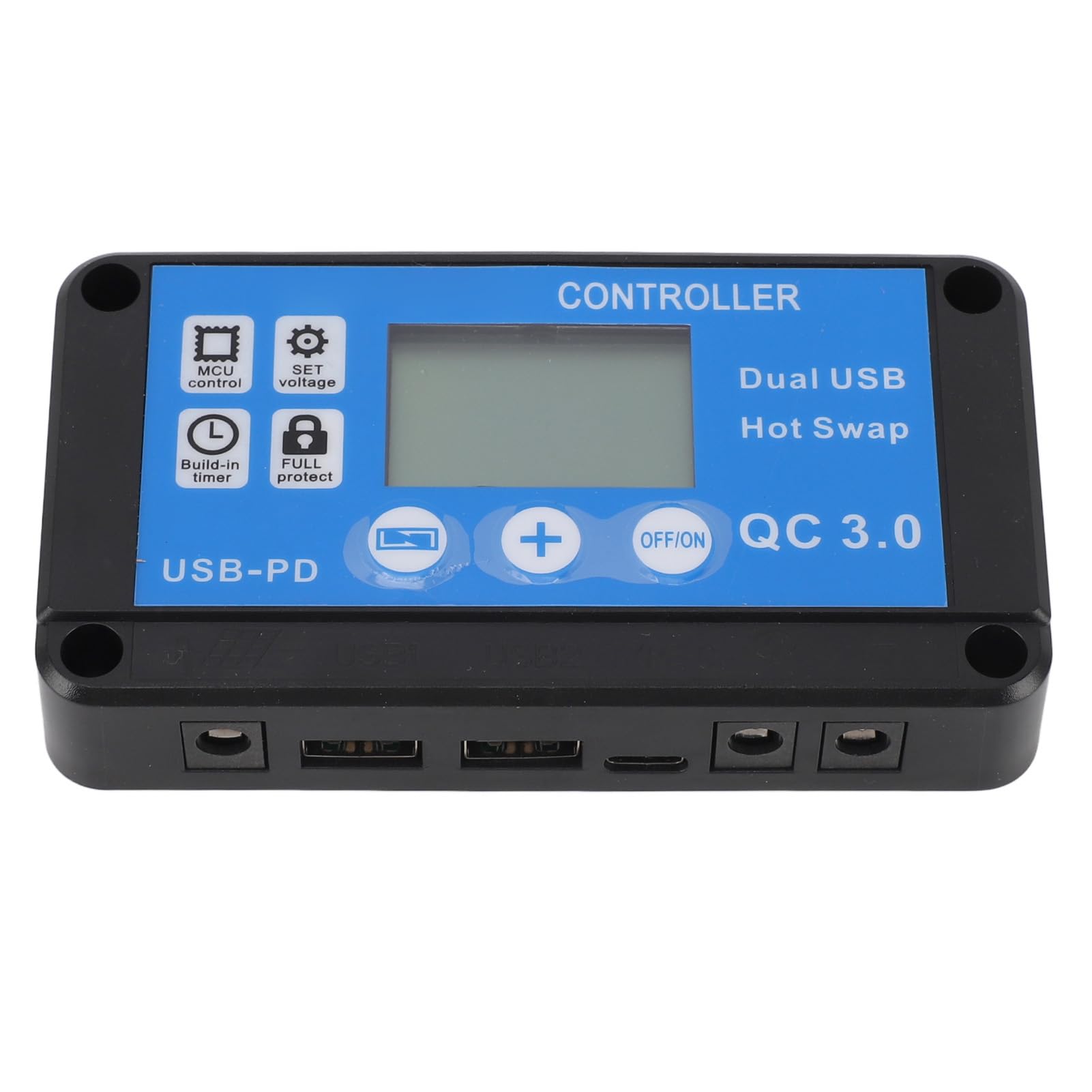 EMUKOEP Kit Pannello Solare Portatile da 50 W con Controller per la Ricarica del Telefono Veicolare, Materiale ABS da Viaggio