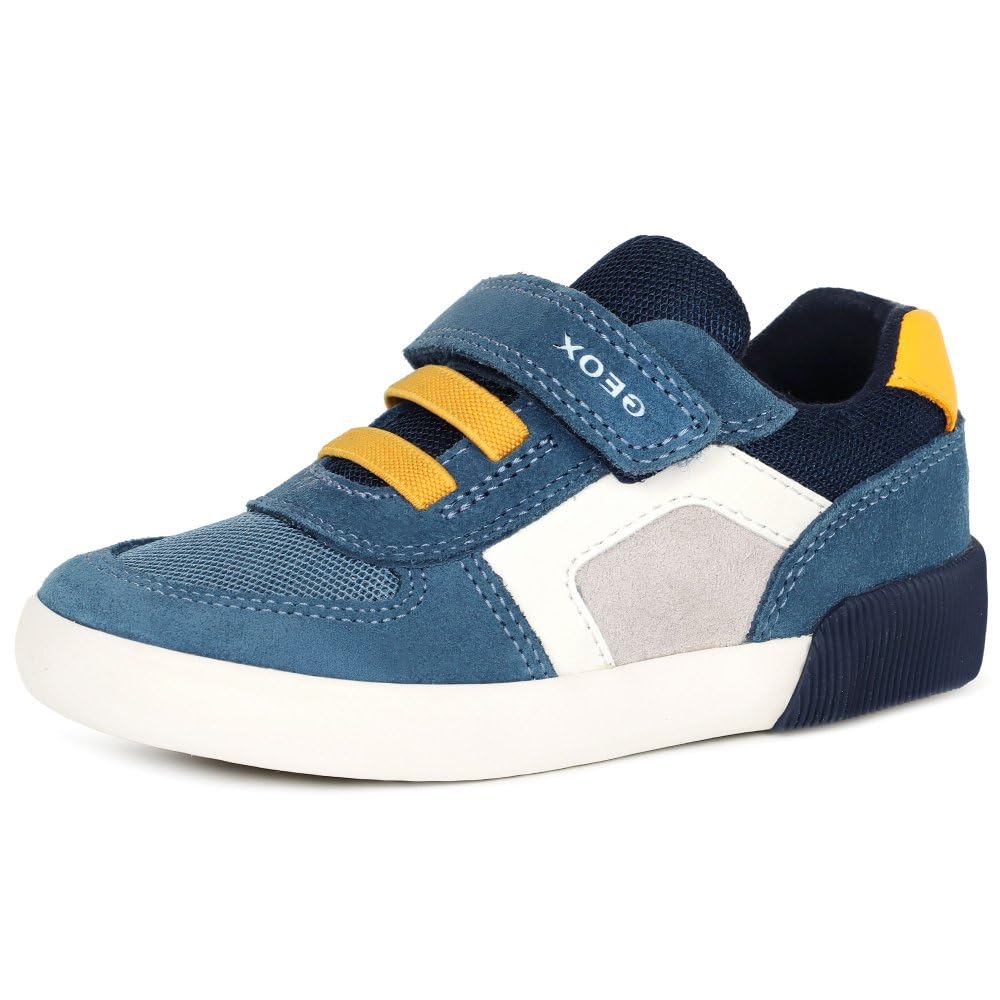 Geox B GISLI BOY B, Baby - Jungen Sneaker, Jeans/Yellow,